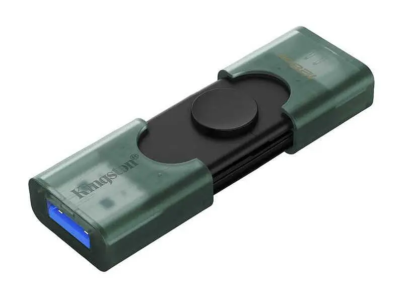 USB флеш накопичувач Kingston 128 GB DataTraveler Duo Green (DTDEG2/128GB) - фото 3