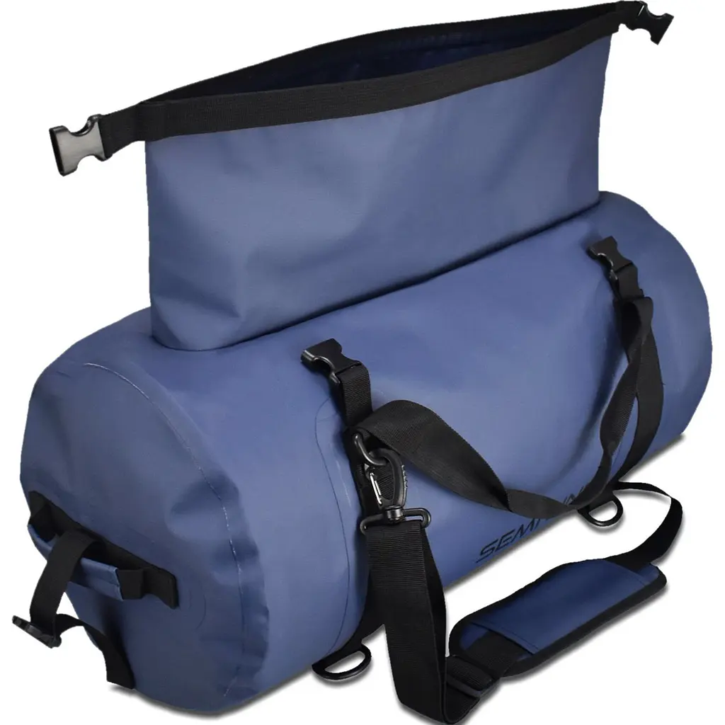 Водонепроникна гермосумка Semi Line 50 Waterproof Navy, 50 л, PVC/поліестер, roll-top, плечовий ремінь, синій - фото 3