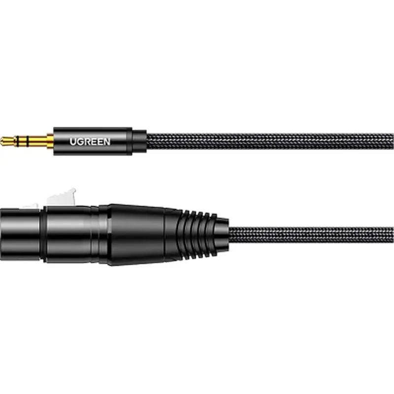 Кабель мультимедійний 3.5mm M to XLR F 2.0m AV182 black Ugreen (20244) - фото 2