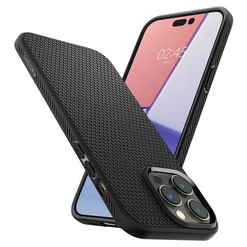 Чохол-накладка Spigen Liquid Air для Apple Iphone 14 Pro Matte Black (ACS04957) - фото 6