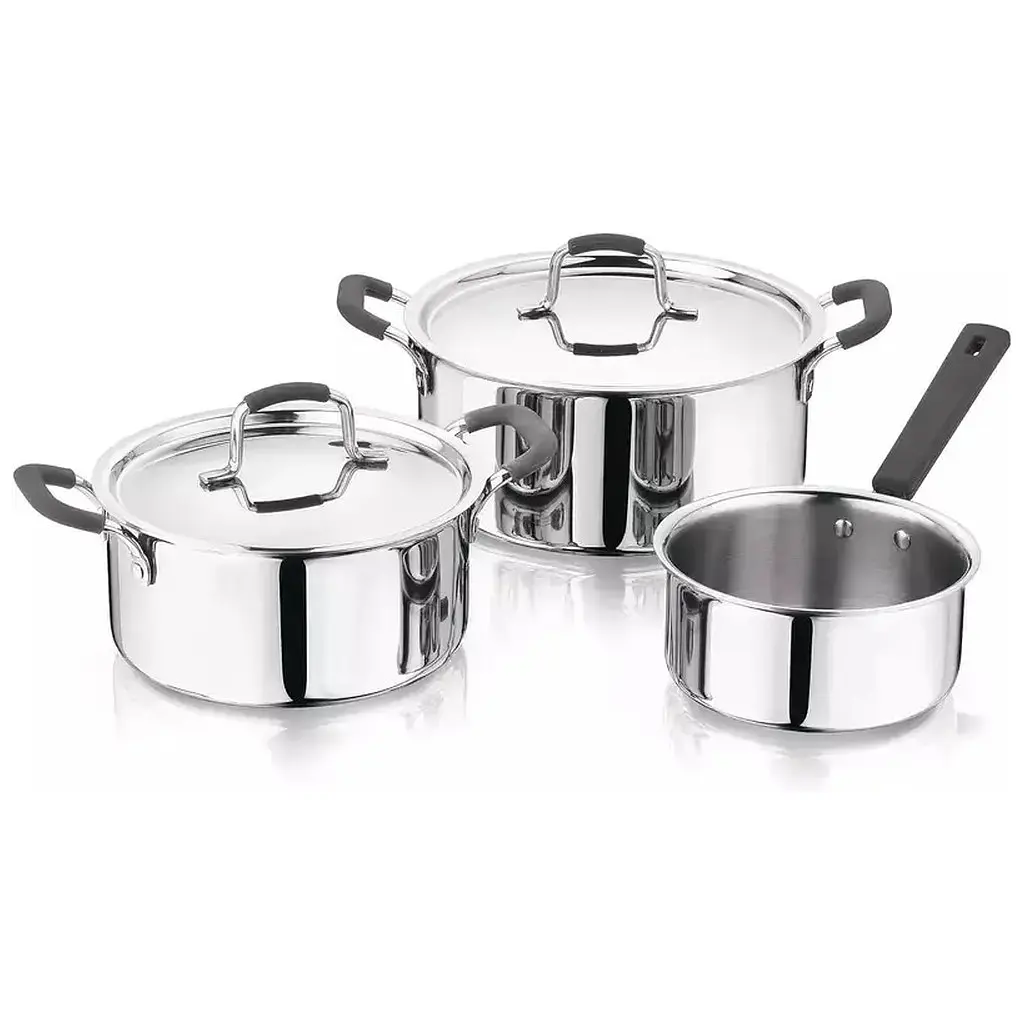 Набір посуду MasterPro Foodies collection 2 каструлі та ківш 16/20/24 см (BGEU-5539)