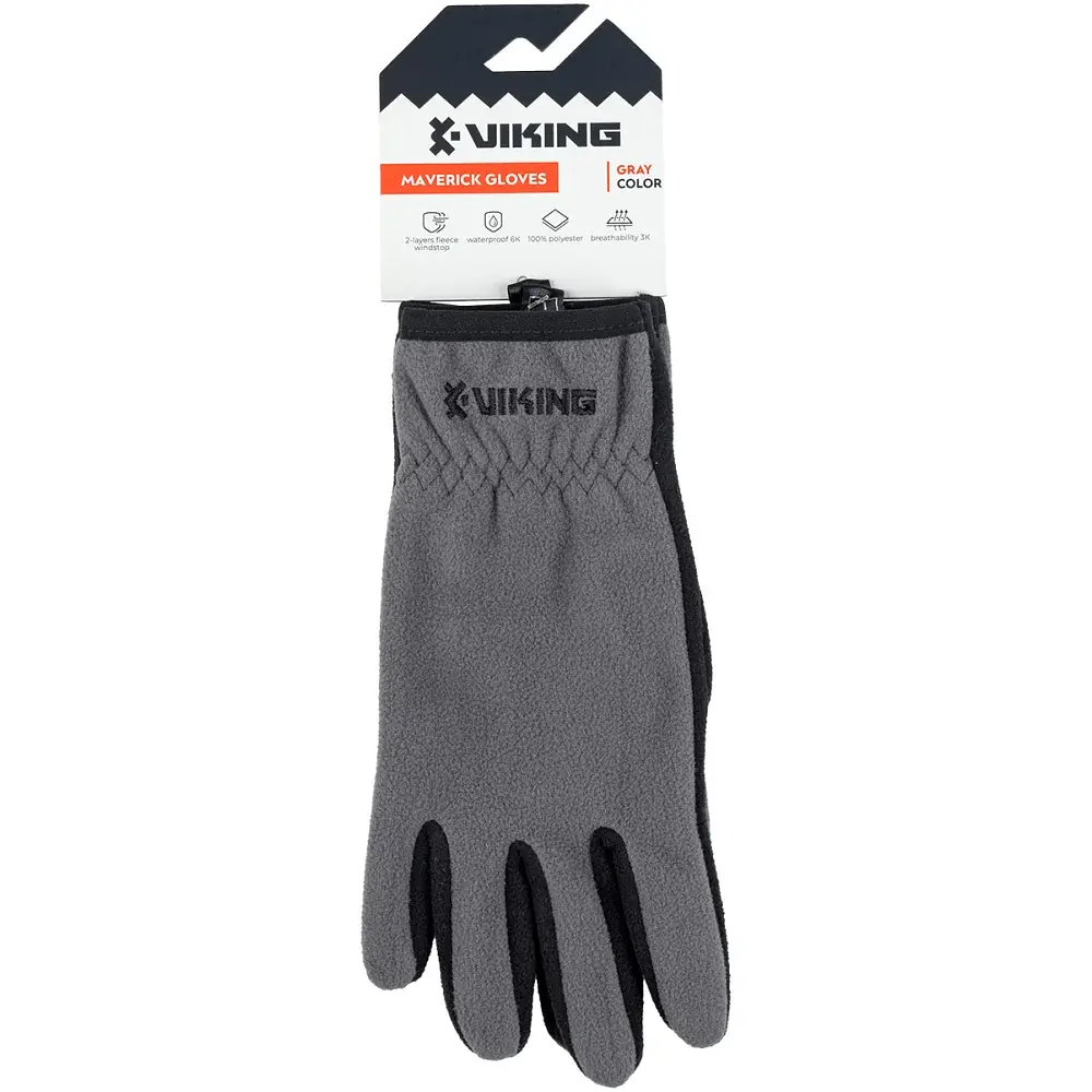 Перчатки Viking Fishing Maverick Gloves L (fleece) classic Grey-graphite - фото 2