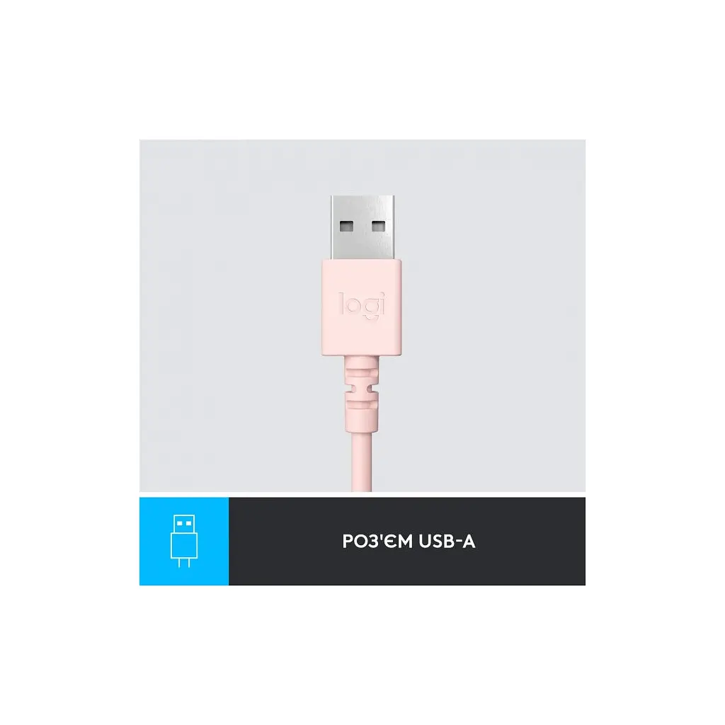 Навушники Logitech H390 USB Rose (981-001281) - фото 5