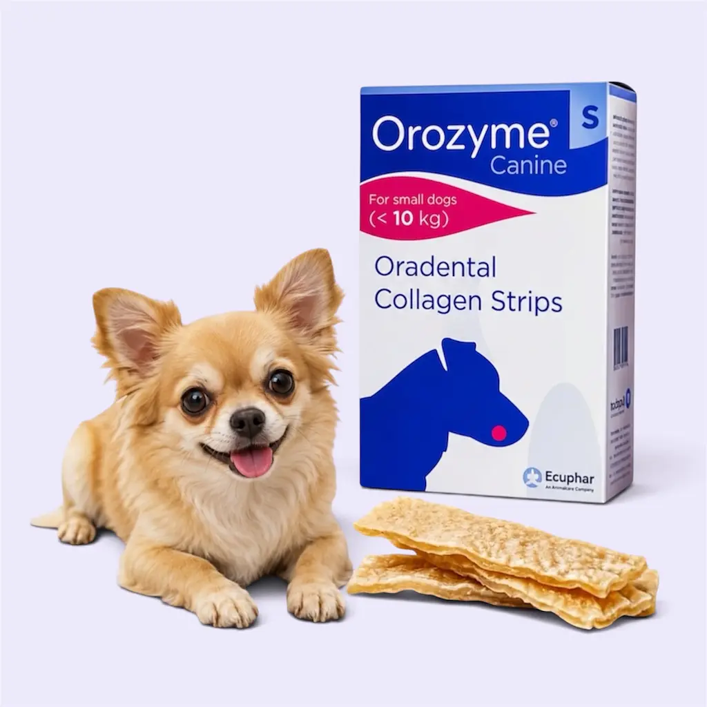 Ласощі натуральні для чищення зубів тварин собак Orozyme для дрібних порід до 10 кг
