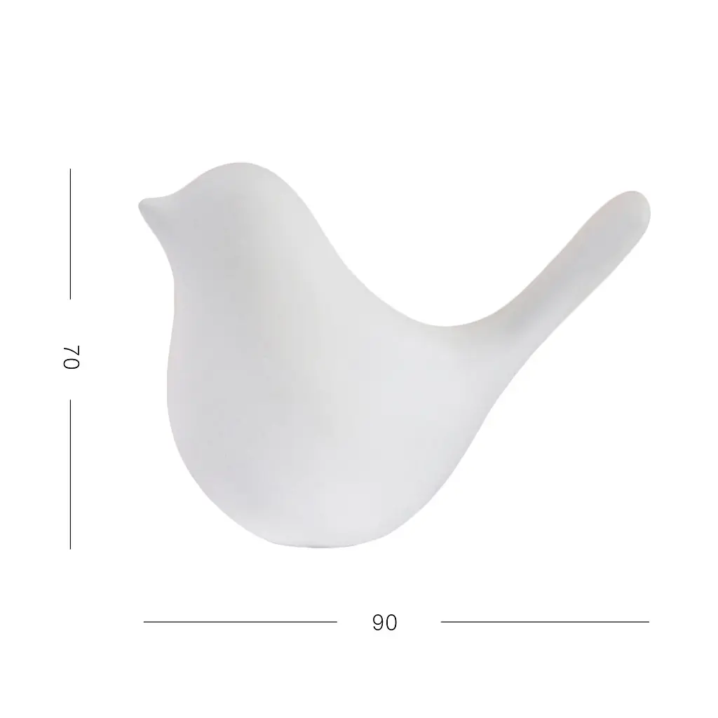 Декоративна статуетка MBM My Home Пташка біла (DH-ST-30 M WHITE) - фото 2