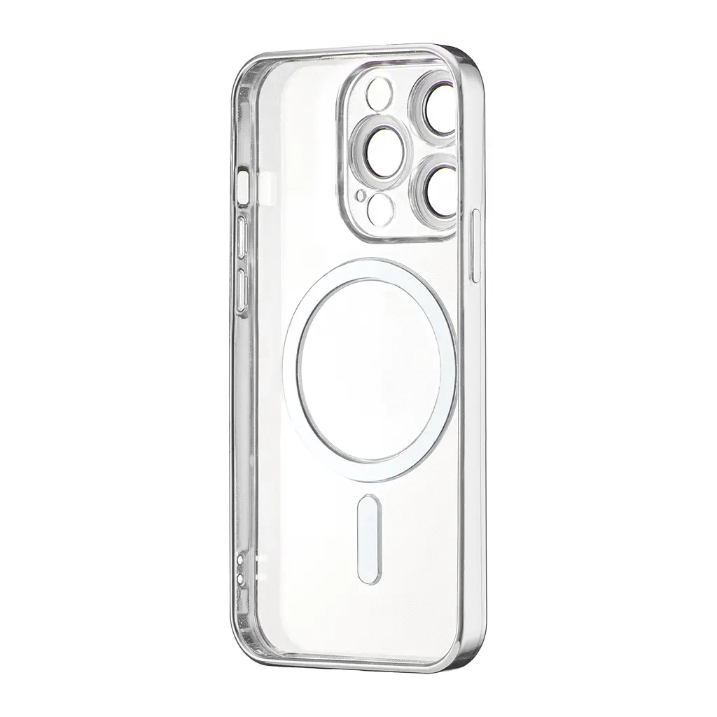 Чохол Ductil Metallic Edge with MagSafe (Protected Camera & Lens) iPhone 13 Pro Silver - фото 3