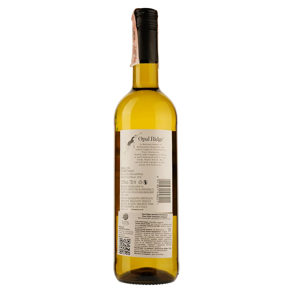 Вино Opal Ridge Semillion Chardonnay, белое, сухое, 12%, 0,75 л - фото 2