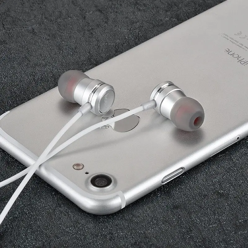 Дротові навушники Hoco M16 Ling Sound, 3.5mm, 1.2m, Сталевий - фото 4
