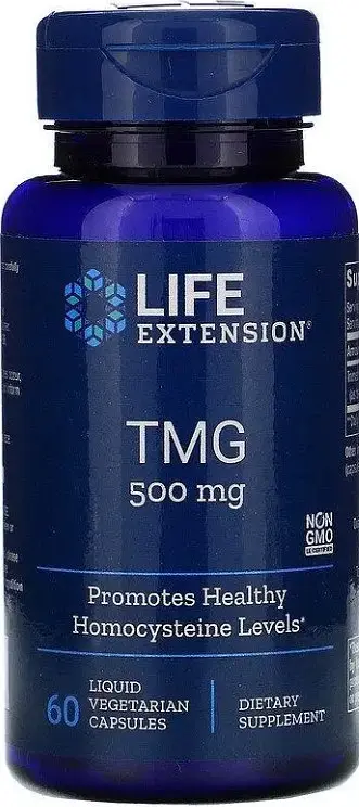 Триметилгліцин Life Extension TMG 500 мг 60 капс