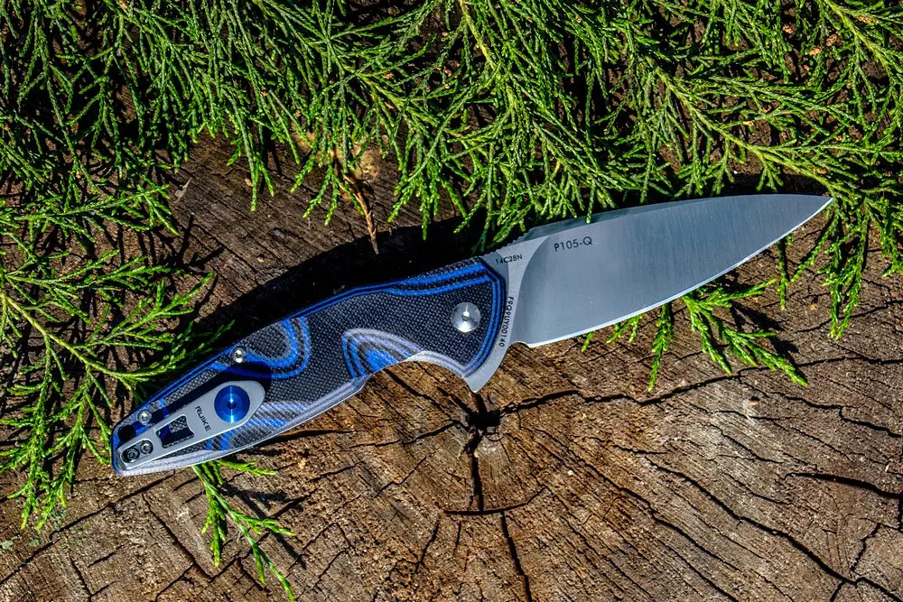 Ніж складаний туристичний Ruike Fang P105-Q, (9.2 см) 14C28N/G10 синій - фото 3