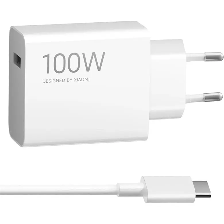 Мережевий зарядний пристрій Xiaomi Charging Combo 100 Вт + кабель USB-A — USB-C білий (BHR095VEU) [175417] - фото 2