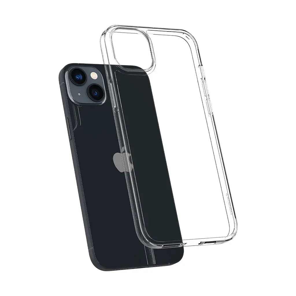 Чехол Spigen Air Skin Hybrid для iPhone 15 Plus Crystal Clear (ACS06645) + защитное стекло - фото 6