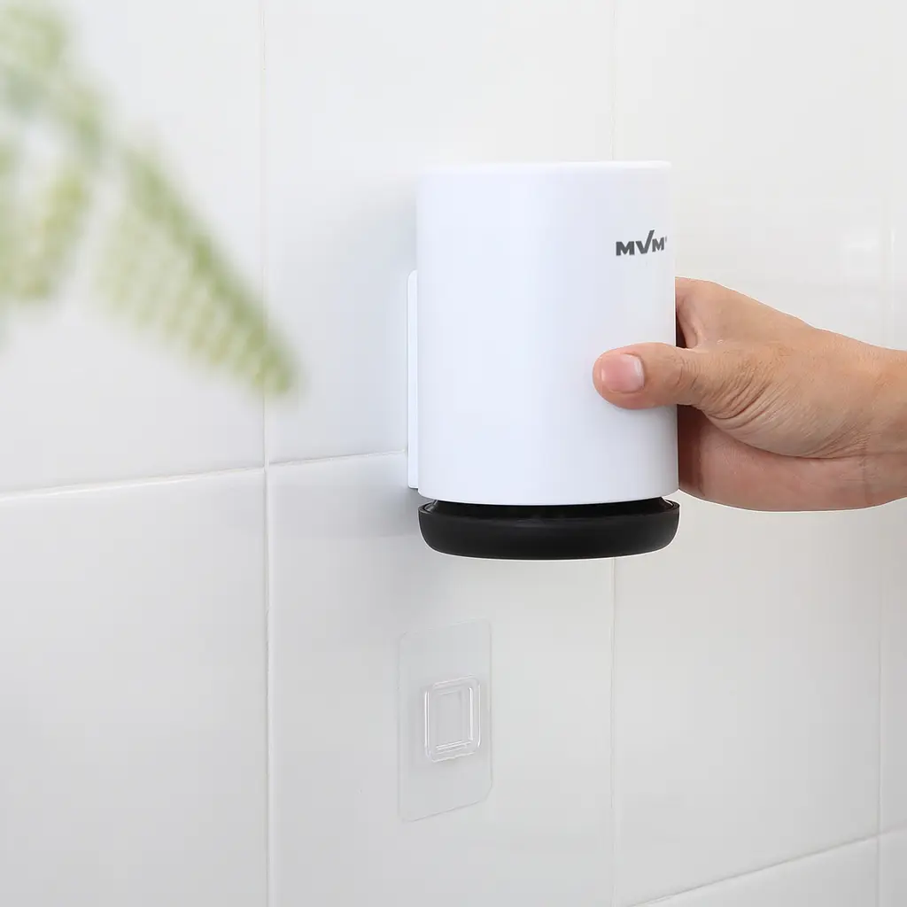Йоржик для унітазу МВМ My Home клейкий настінний BP-12, білий з чорним (BP-12 WHITE/BLACK) - фото 7