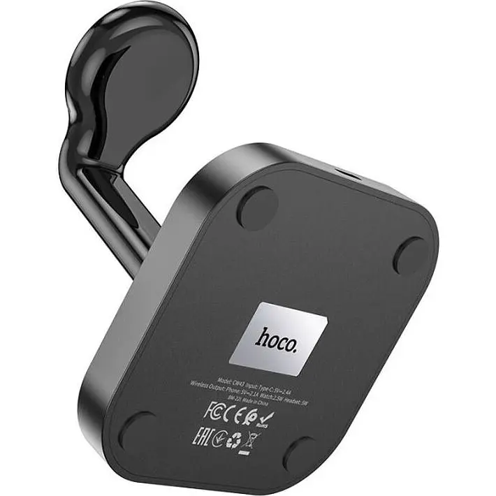 Бездротовий зарядний пристрій Hoco Graceful Magsafe 3in1 Wireless Fast Charger 15W CW43 Black [97883] - фото 4