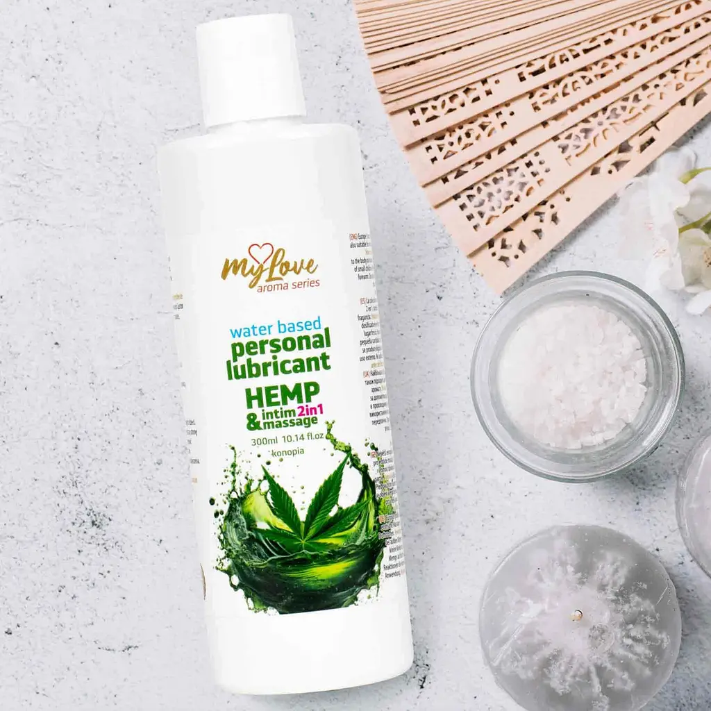 Лубрикант MyLove Aroma Series IntimMassage 2in1 Hemp, 300 мл - фото 4
