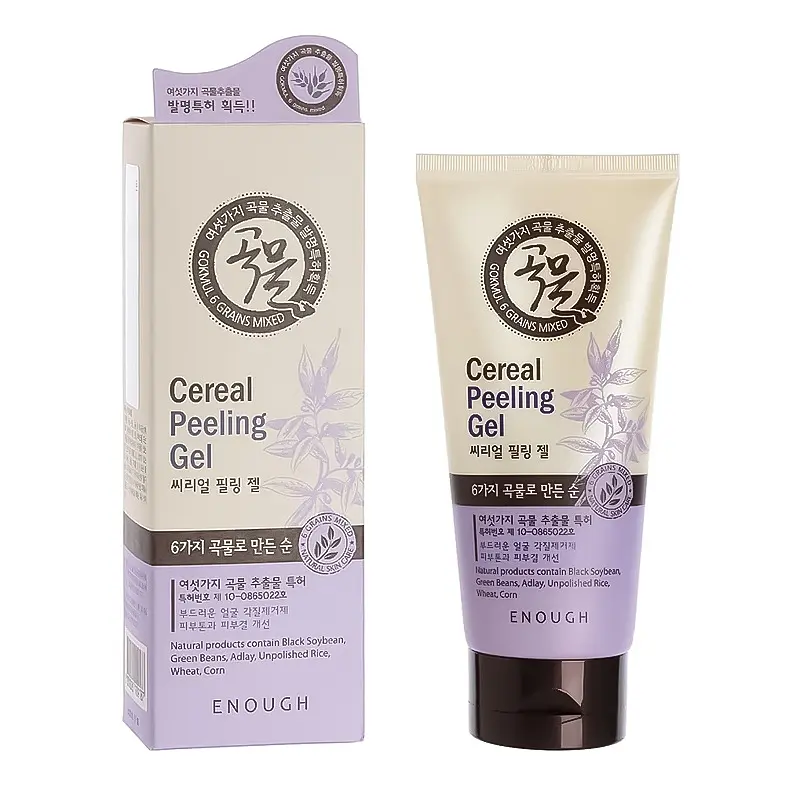 Пілінг-гель для обличчя з екстрактом злаків 6 Grains Mixed Cereal Peeling Gel Enough 150 мл - фото 2