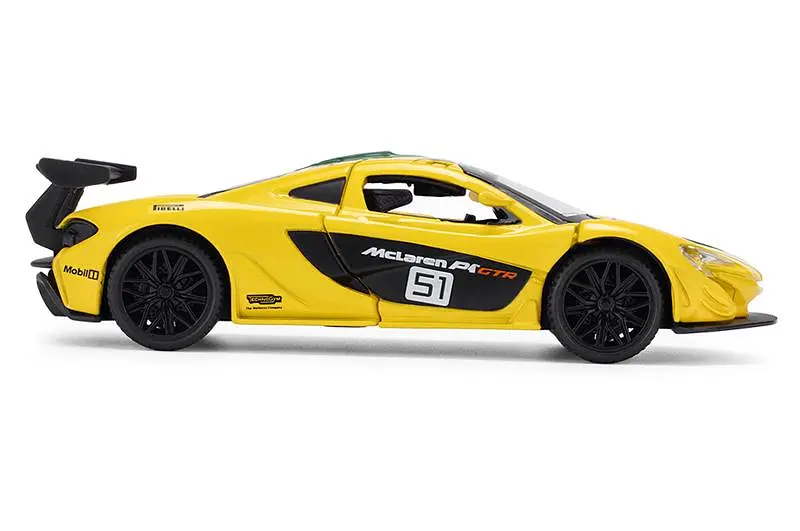 Іграшкова машинка гоночна McLaren P1 1:43 TechnoDrive 250946MLP1YW жовтий - фото 4