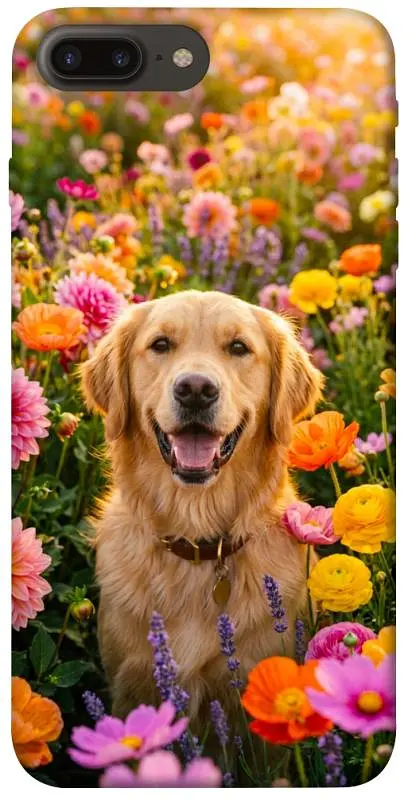 TPU чохол Demsky Flowery labrador для Apple iPhone 7 plus / 8 plus (5.5")