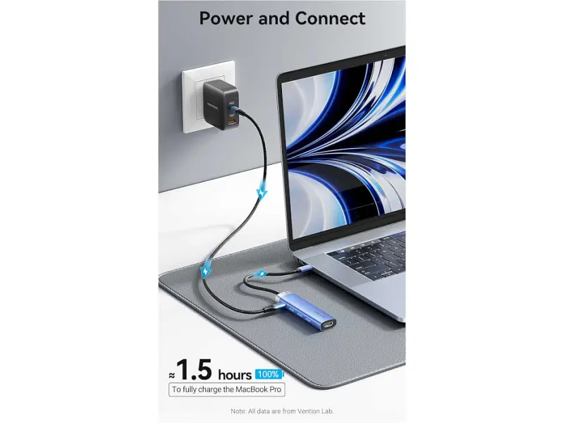 Мультипортовий адаптер Vention 5-in-1 USB-C to HDMI/USB3.0x3/PD (TGESB) - фото 5