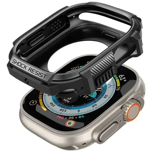 Захисний чохол Spigen Rugged Armor Black для Apple Watch Ultra/Ultra 2 49mm (ACS05456) - фото 3