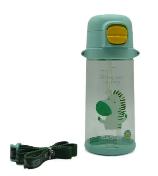 Бутылка для воды Casno 690 мл KXN-1219 Зеленая (Зебра) с трубочкой TRITAN (KXN-1219_Green) - фото 3
