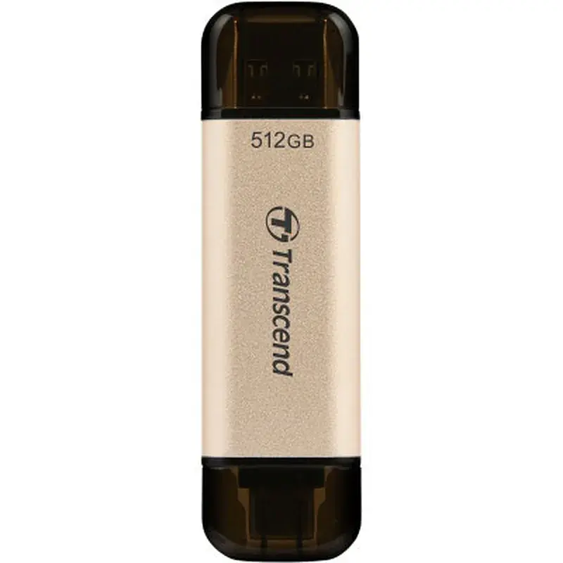 USB флеш накопичувач Transcend 512GB JetFlash 930C Gold-Black USB 3.2/Type-C (TS512GJF930C) - фото 2