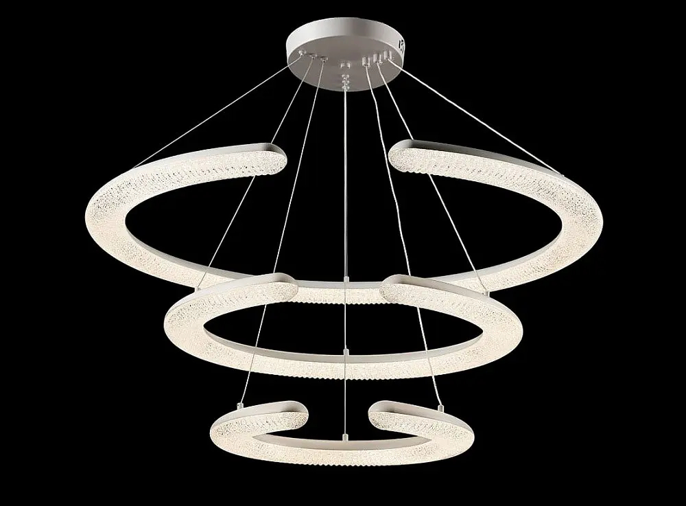 Люстра світлодіодна Splendid Ray L110/800+600+400/3 LED, 100W, білий, метал, сучасний стиль - фото 4