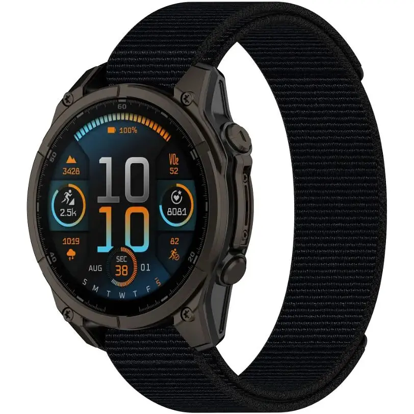 Ремінець DK CDK для Garmin Fenix ​​8 51mm 26mm Nylon Sport Loop 2 шт. (018557) (black) - фото 3
