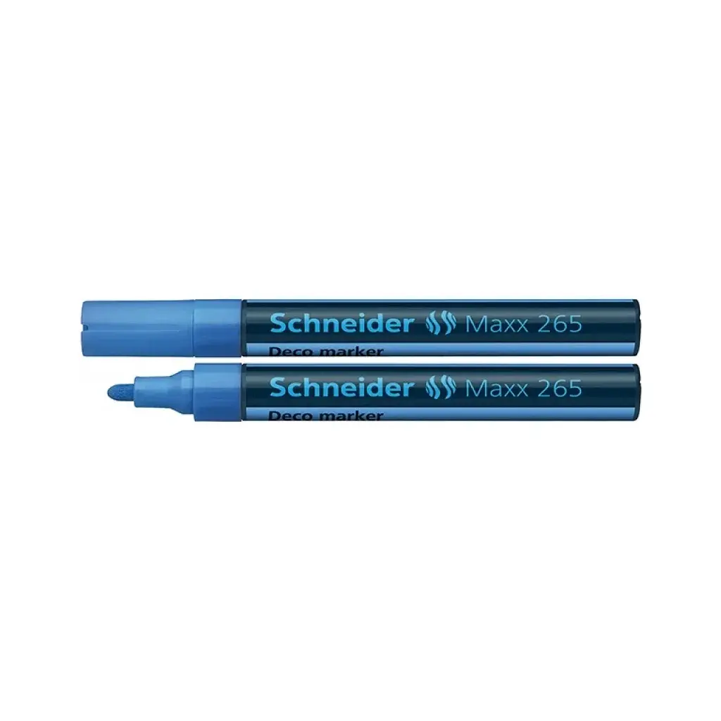 Маркер Schneider MAXX 265 крейдовий 2-3 мм, блакитний (S126510)
