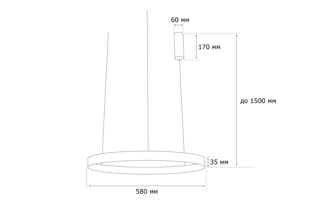 Підвісний світильник MJ-Light RING 58 48W 4000K SWH 11008 - фото 3