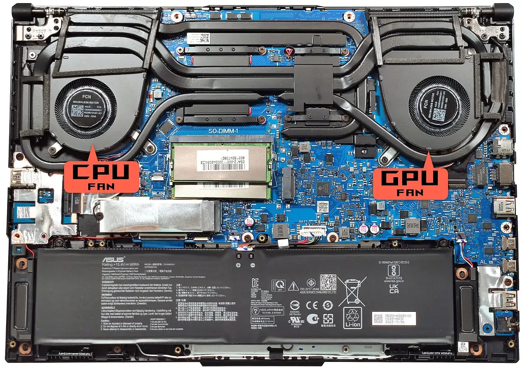 Вентилятор Asus кулер (CPU Fan) для моделей ноутбука TUF Gaming FX607JV, FX607JI, FA607PV, FA607PI (13NR0HW0M03011) Оригінал - фото 3