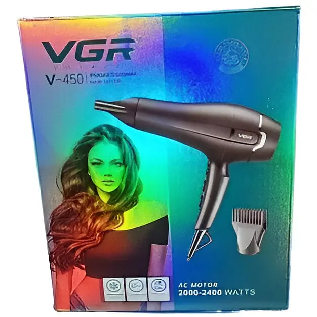 ПрофесійнийФен для волосся VGR V-450 2400 Вт з режимом Turbo - фото 10