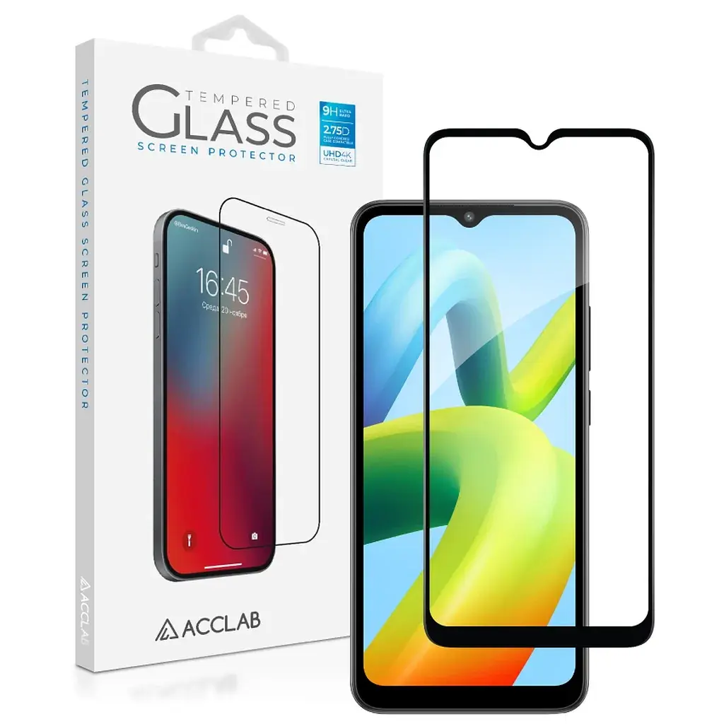 Скло захисне ACCLAB Full Glue Xiaomi Redmi A1 Black (1283126545306) - фото 2