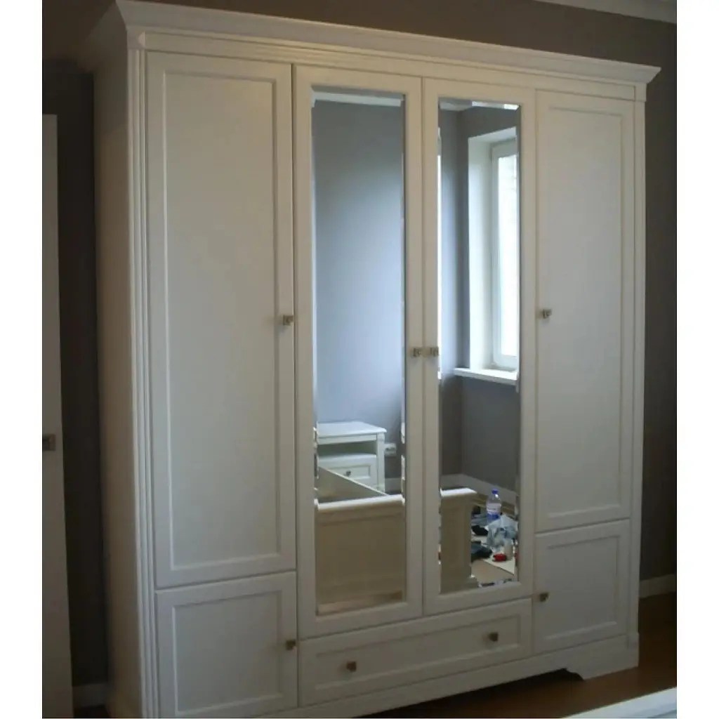 Шафа для одягу в спальню Gerbor Клео 4d/1s Білий (GRB-1417) - фото 5