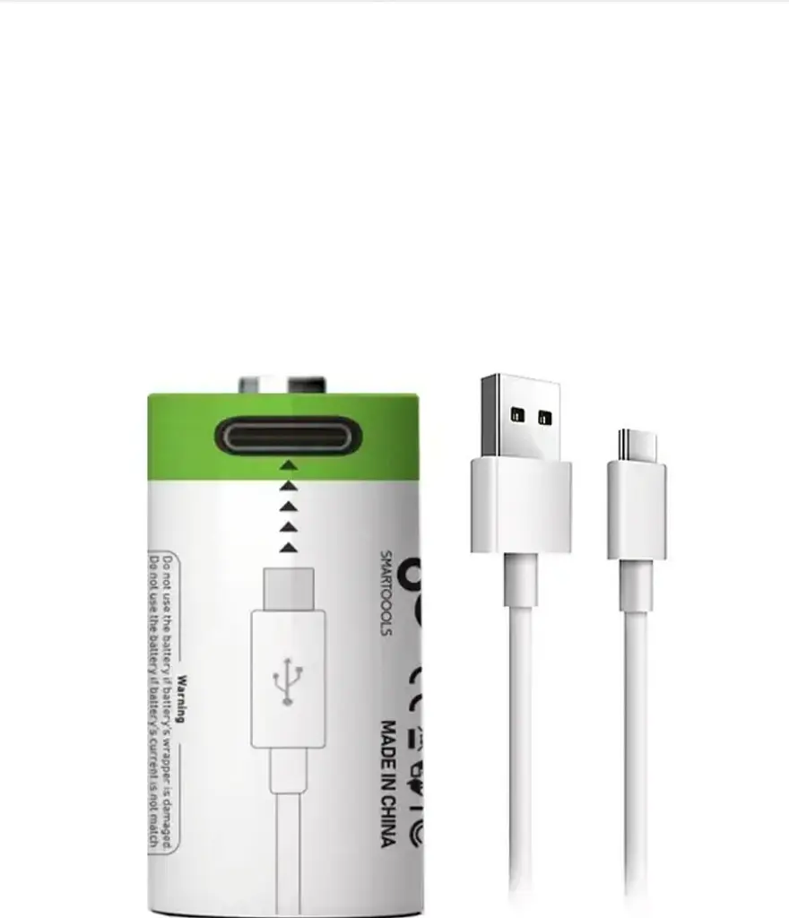 Акумулятор CR123A / 16340 Smartoools 700 mAh 3.7V батарейка із вбудованою зарядкою Type-C