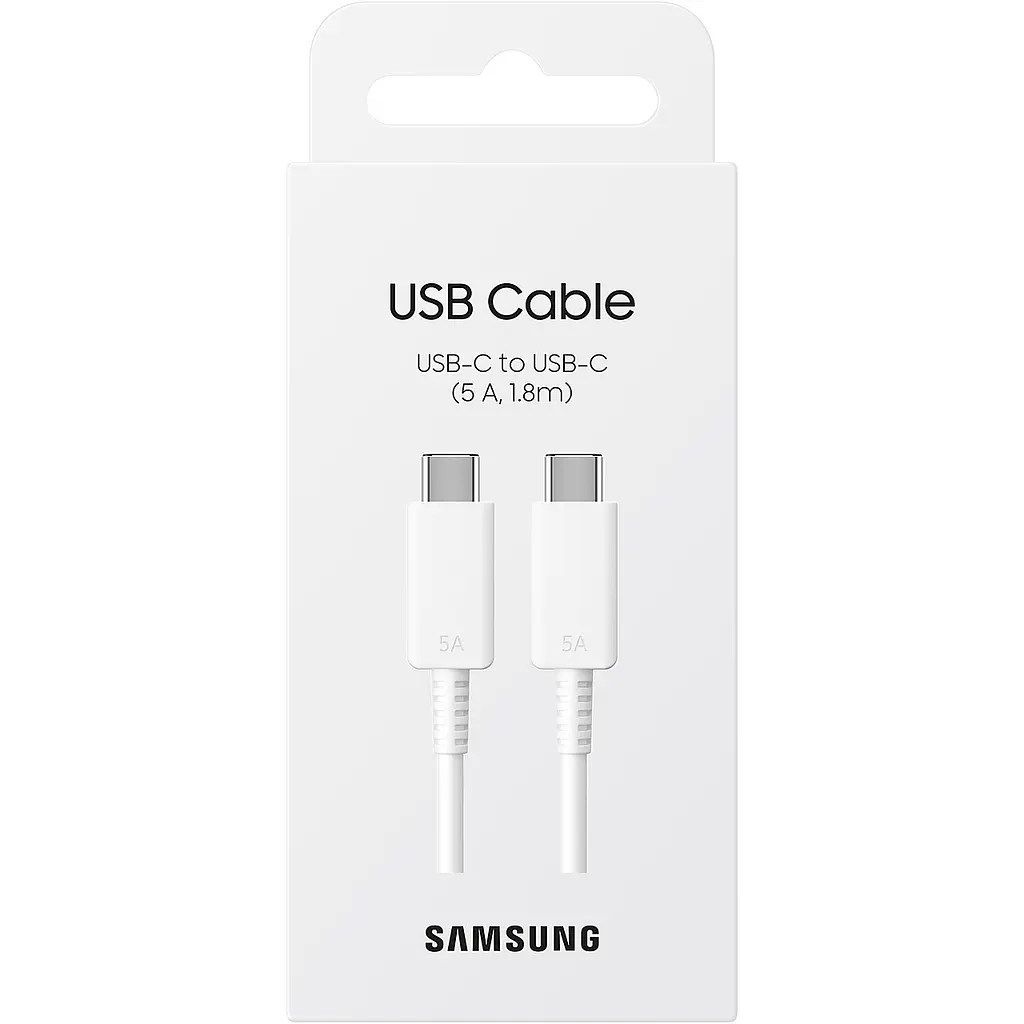 Кабель Samsung USB-C to USB-C 5A 1.8m White (EP-DX510JWRGRU) [114281] - фото 4