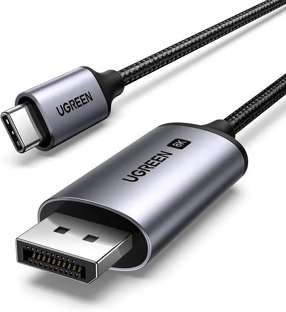 Кабель Ugreen CM556 USB-C to DisplayPort 8K Cable 1 м Black (25157) - фото 2
