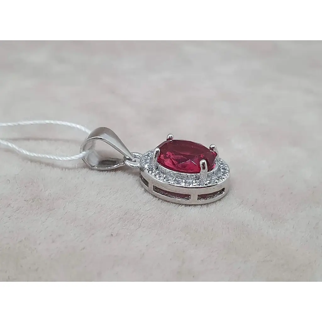 Срібна підвіска TOP Silver з фіанітами. 9540114К - фото 2