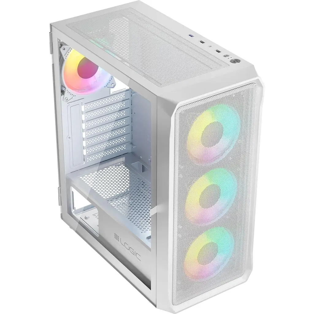 Корпус LogicConcept PORTOS MESH+GLASS ARGB White без БП (AT-PORTOS-20-0000000-0002) - фото 6