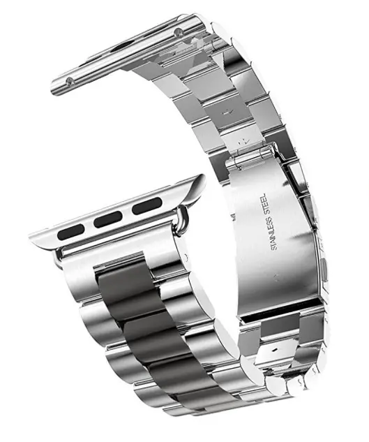 Браслет BeWatch для Apple Watch series 3/4/5/6 із шириною корпусу 38/40мм Duo класичний сталевий Сріблясто-Чорний (1025411) - фото 3