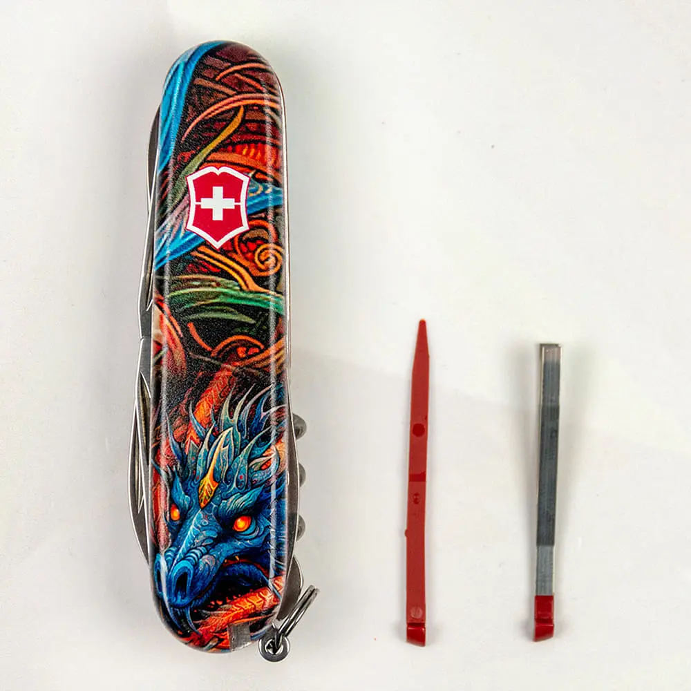 Ніж Victorinox Climber Zodiac 91мм 14функ Сапфіровий дракон - фото 4