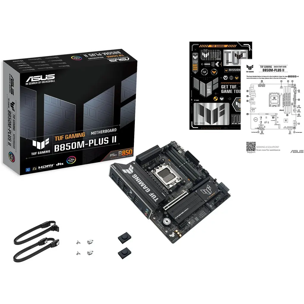 Материнська плата Asus TUF Gaming B850M-PLUS II sAM5 B850 4xDDR5 M.2 HDMI DP mATX - фото 2