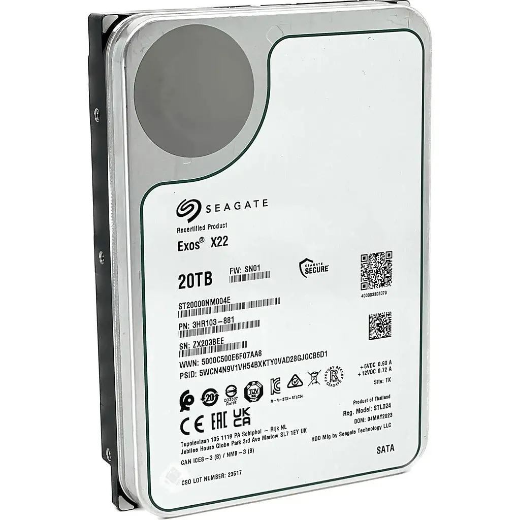 Жесткий диск 3.5" Seagate Exos X22 SATA 20TB [ST20000NM004E] [141034] - фото 2