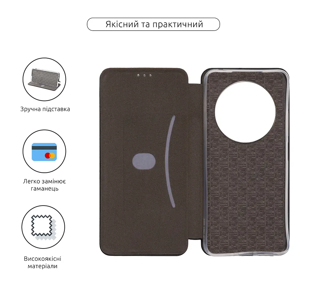 Чехол-книжка для Xiaomi Redmi 14C 4G/A4 5G Poco C75 4G/M7 5G, G-Case, черный, кожаный чехол-книга из экокожи (PU) и TPU, с магнитом, с подставкой и вместительным кардхолдером, противоударный, защита всего корпуса, ArmorStandart (ARM85158) - фото 3