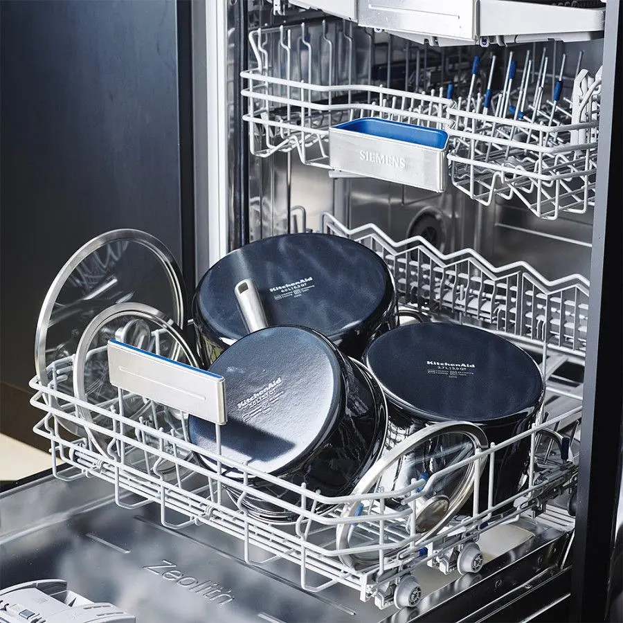 Ківш KitchenAid Steel Core з кришкою 20 см 2.4 л матовий чорний (CC005999-001) - фото 4