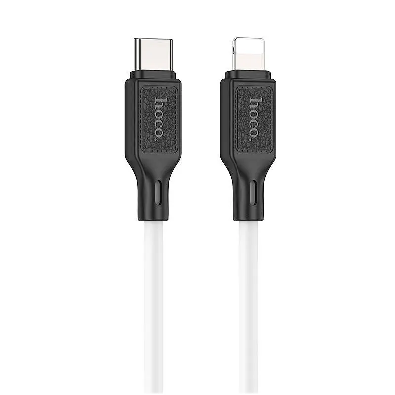 Кабель Hoco Type-C to Lightning cool silicone PD charging data cable X90 1m, 20W, 3A - фото 3