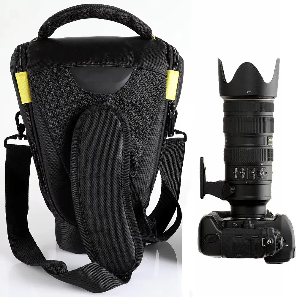 Сумка для фотоапарата Nikon 31х18х22 см Black-Yellow (IBF082BY) - фото 10