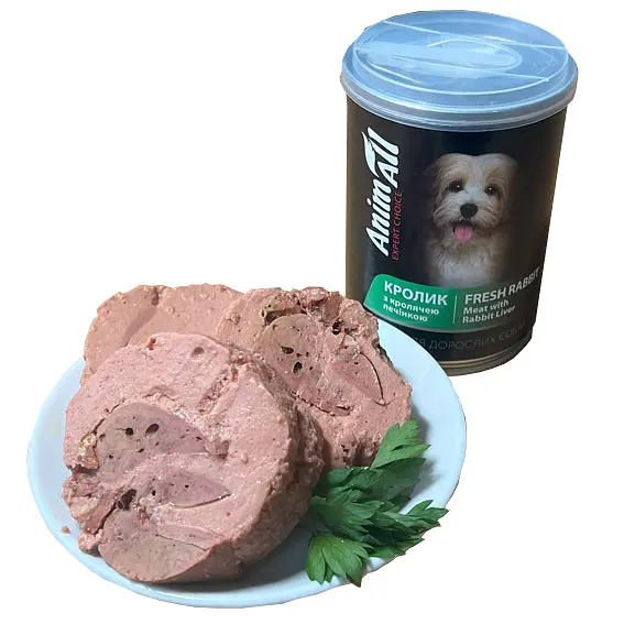 Вологий корм для собак AnimAll з кролем та кролячою печінкою 375 г - фото 2