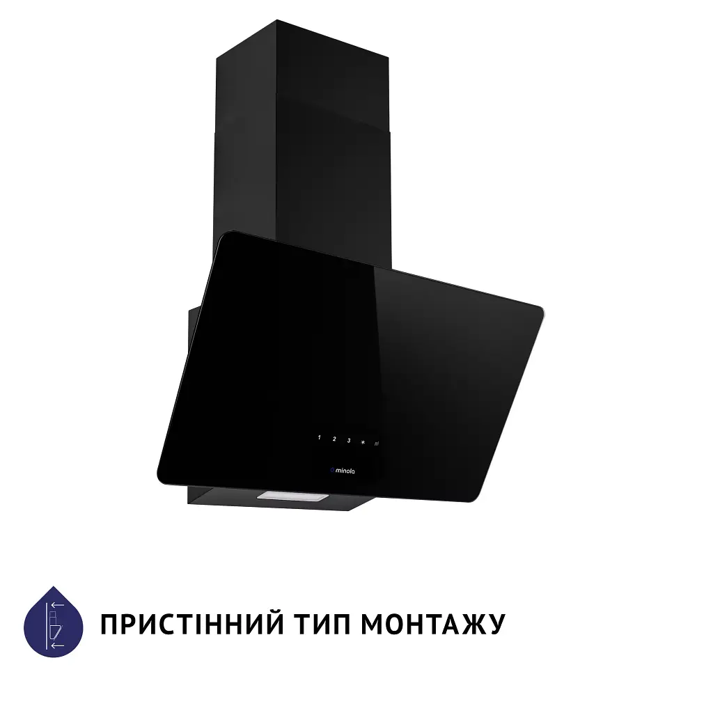 Вытяжка декоративная наклонная Минола HVS 5224 BL 700 LED - фото 2