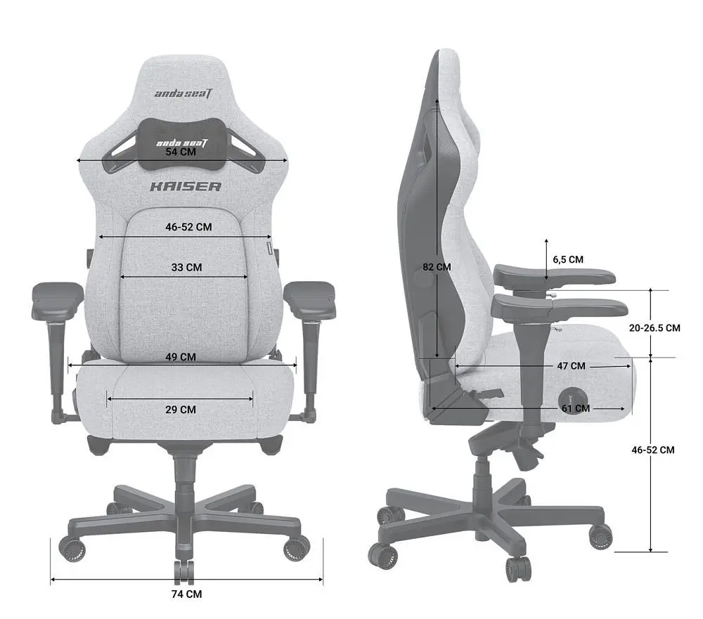 Кресло для геймеров Anda Seat Kaiser 4 Size L Brown (AD12YDDC-L-20-K-PV/C) - фото 5